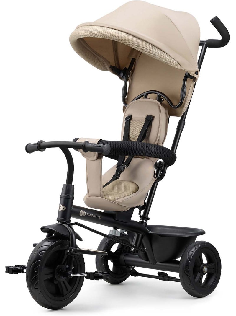 Tricycle Kinderkraft FREEWAY 2 5en1 siège rotatif 360° face parent roue libre poignée réglable Beige - Kiabi