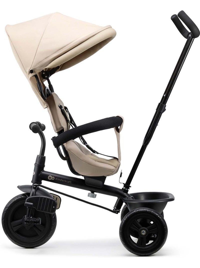 Tricycle Kinderkraft FREEWAY 2 5en1 siège rotatif 360° face parent roue libre poignée réglable Beige - Kiabi