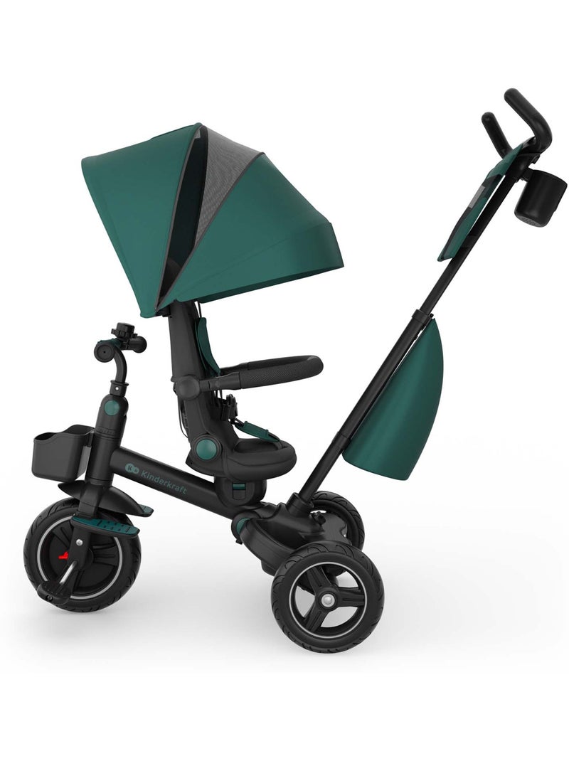 Tricycle Kinderkraft SPINSTEP 2 PLUS 6en1 roue libre poignée télescopique dossier semi-allongé Vert - Kiabi