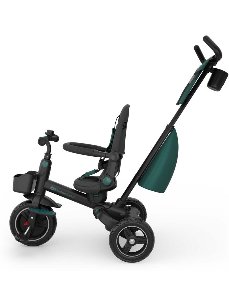Tricycle Kinderkraft SPINSTEP 2 PLUS 6en1 roue libre poignée télescopique dossier semi-allongé Vert - Kiabi