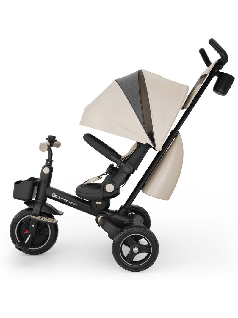 Tricycle Kinderkraft SPINSTEP 2 PLUS 6en1 siège 360° CLICK & TWIST dossier réglable UPF50+ PU Beige - Kiabi