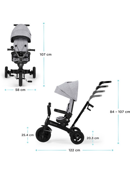 Tricycle Kinderkraft TWIPPER 5 en 1 évolutif siège pivotant 360° CLICK & TWIST - Kiabi Tricycle Kinderkraft TWIPPER 5 en 1 évolutif siège pivotant 360° CLICK & TWIST - Kiabi