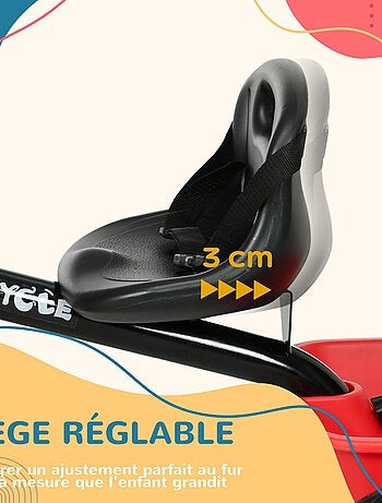 Tricycle pour enfant évolutif avec siège réglable