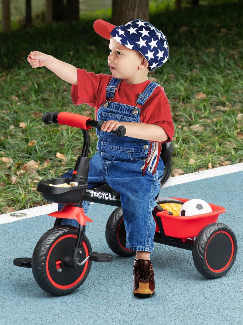 Tricycle pour enfant évolutif avec siège réglable Rouge - Kiabi