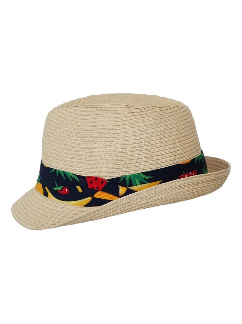 Trilby paille RETCHER Bleu - Kiabi