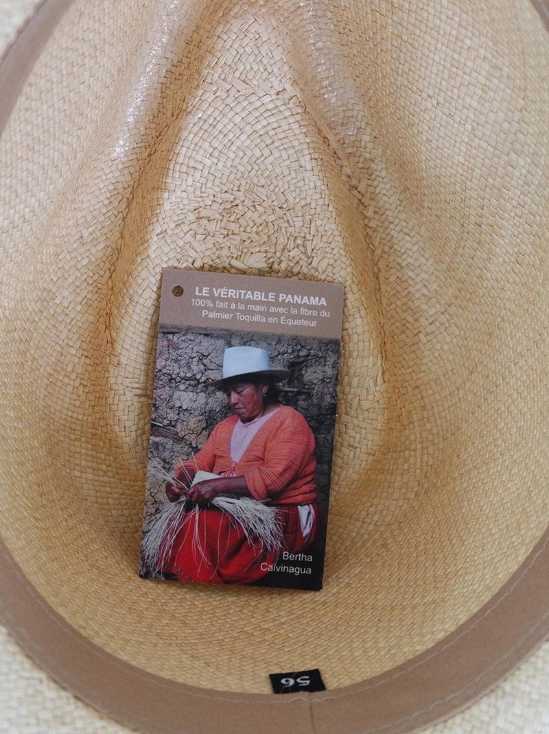 Trilby panama veritable EQUATEUR Beige - Kiabi