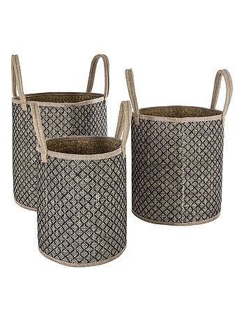 Trio de panier en osier Nomade