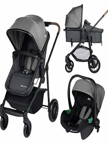 Trio haze, poussette avec assise convertible en nacelle, cosi i-size