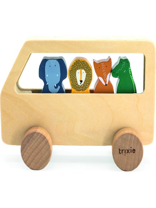 Trixie - Bus en bois Animaux - Kiabi