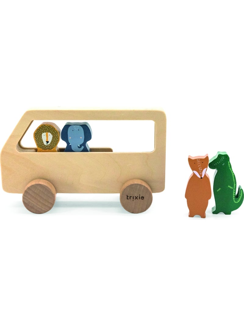 Trixie - Bus en bois Animaux Multicolore - Kiabi