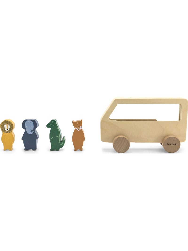 Trixie - Bus en bois Animaux Multicolore - Kiabi