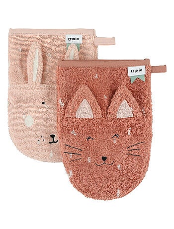 Trixie - Lot de 2 gants de toilette