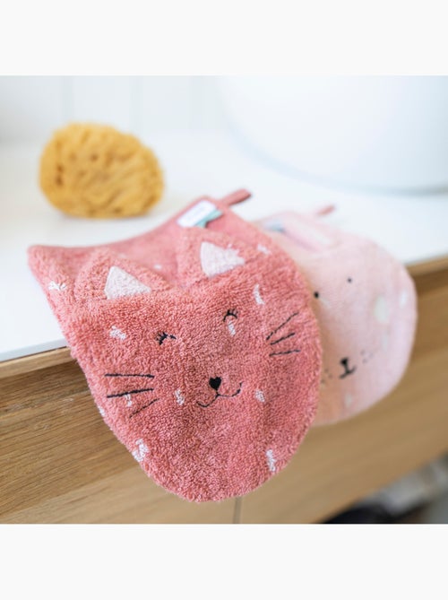 Trixie - Lot 2 gants de toilette Mrs. Cat-Mrs. Rabbit - Kiabi
