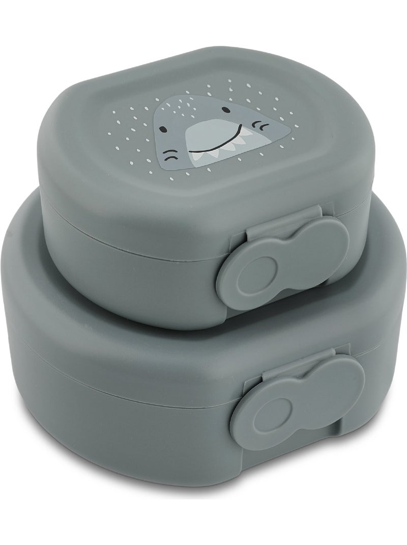 Trixie - Lot de 2 boîtes à goûter à clip Gris - Kiabi