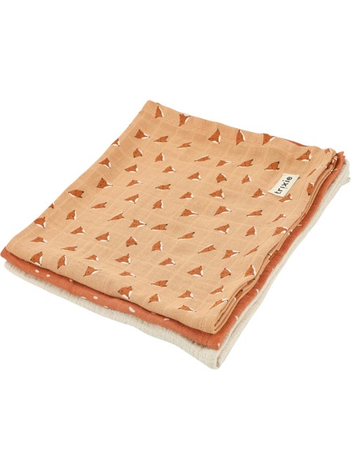 Trixie - Lot de 3 langes en mousseline - Kiabi