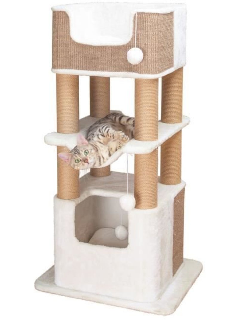 Trixie arbre à chat lucano - 110 cm - blanc/taupe Blanc - Kiabi