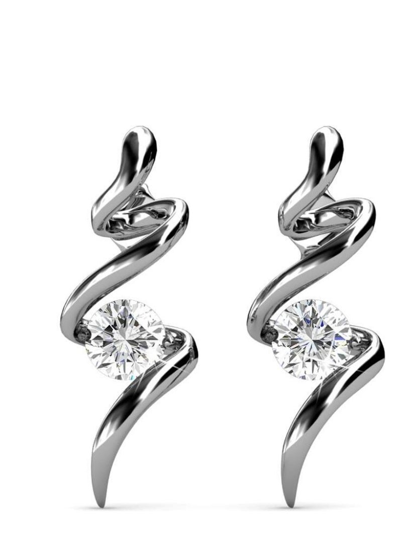 Trois paires de Boucles d'oreilles avec chaussette du Père Noël - Argenté et cristal Argenté - Kiabi