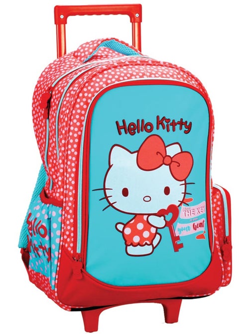 Trolley à roulettes 'Hello Kitty' 46 cm – Poigne te lescopique rouge - Kiabi