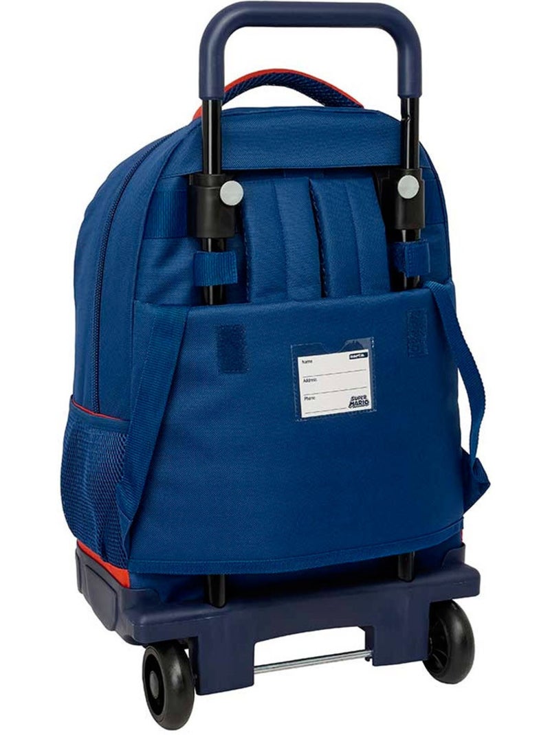 Trolley cartable à roulettes Super Mario Mamma Mia polyester 600D 22 L Rouge - Kiabi