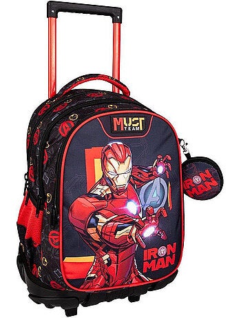 Trolley Scolaire 3 compartiments Avengers Team Iron Man 45 CM