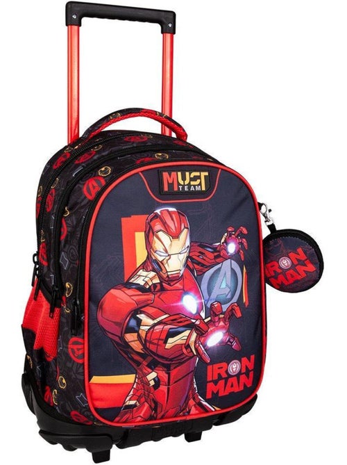 Trolley Scolaire 3 compartiments Avengers Team Iron Man 45 CM - Kiabi