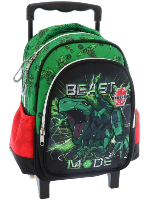Trolley scolaire Bakugan à PVC laminé et poignée télescopique - Kiabi