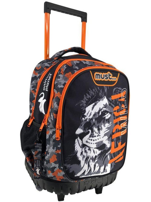 Trolley scolaire Lion Animal Planet Africa Wild 3 compartiments 45 CM - Kiabi