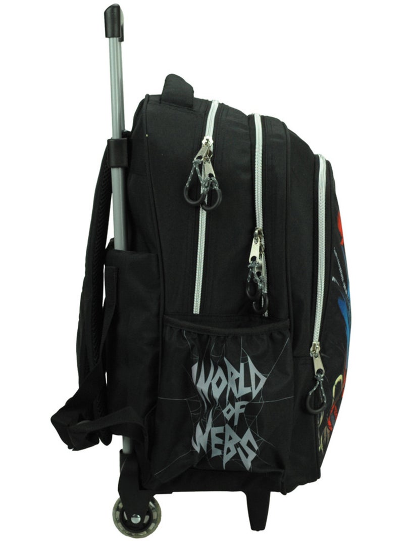 Trolley scolaire Spider-Man en textile GIM Noir Rouge Bleu - Kiabi