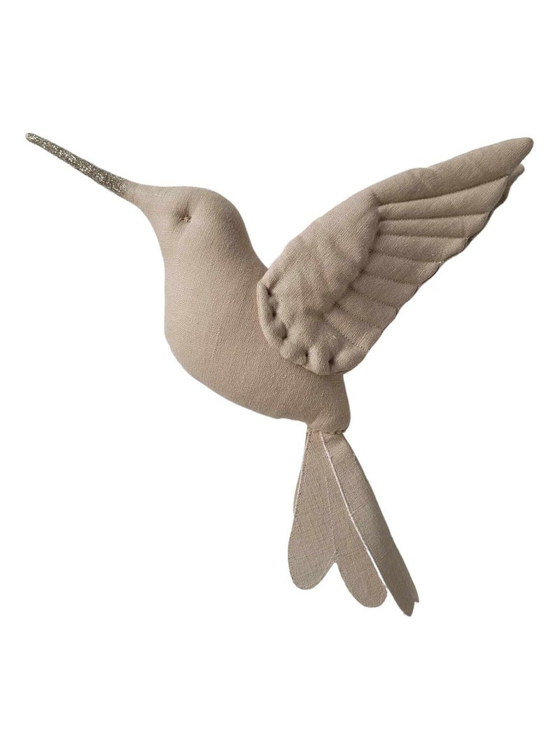 Trophée mural Colibri en lin – décoration chambre bébé enfant SEVIRA KIDS Beige - Kiabi