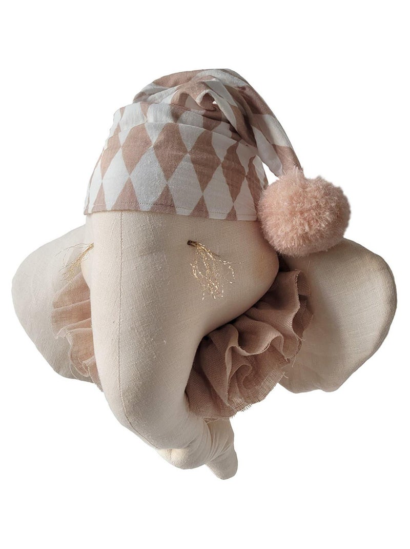 Trophée mural Éléphant Rêveur en lin – décoration chambre bébé enfant SEVIRA KIDS Beige - Kiabi