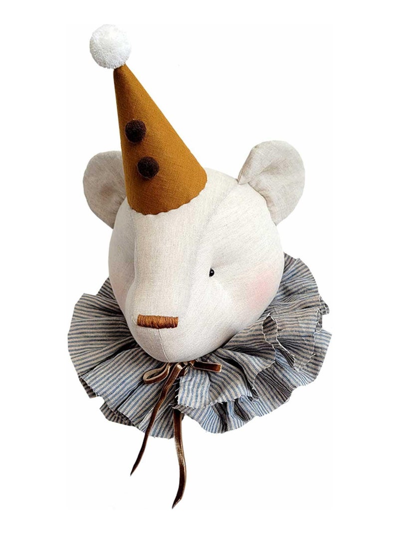 Trophée mural enfant en lin, Ours Alex SEVIRA KIDS Beige - Kiabi