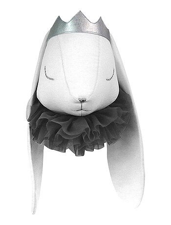 Trophée mural lapin prince en velours – décoration chambre bébé enfant SEVIRA KIDS
