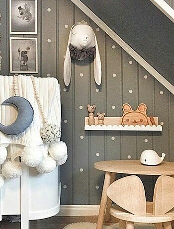 Trophée mural lapin prince en velours – décoration chambre bébé enfant SEVIRA KIDS
