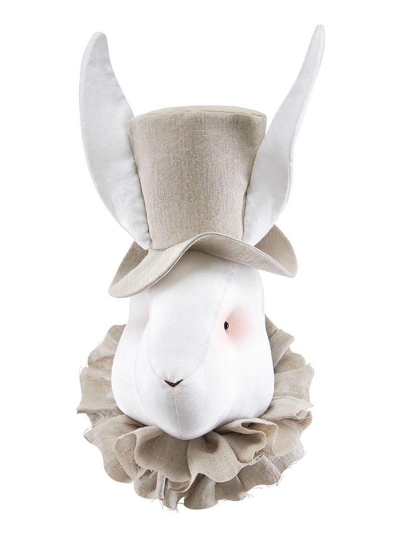Trophée mural Monsieur lapin en lin – décoration chambre bébé enfant SEVIRA KIDS Beige - Kiabi