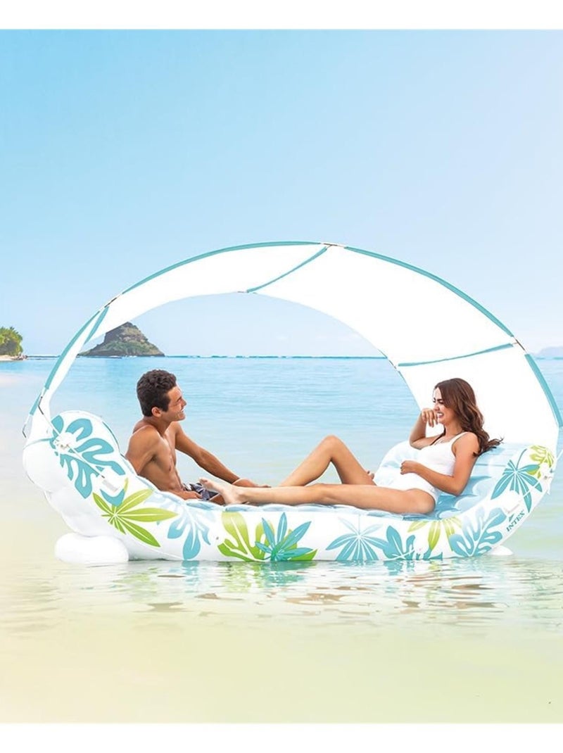 Tropical Canopy Lounge Bleu Blanc - Kiabi