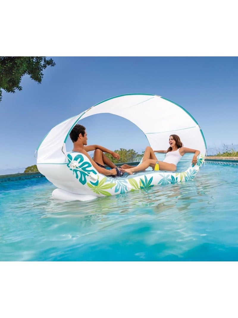 Tropical Canopy Lounge Bleu Blanc - Kiabi