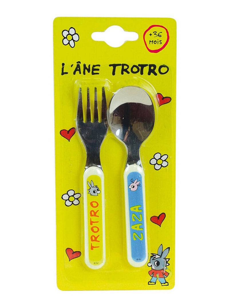 Trotro Ensemble Couverts Inox (Fourchette, Cuillere) Multicolore - Kiabi