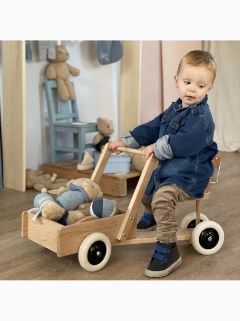 Trotteur avec bac en bois Beige - Kiabi