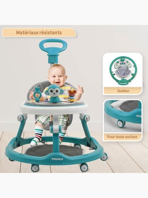 Trotteur bébé - babywalker 3-en-1 évolutif avec set de jeux - twinky - Kiabi Trotteur bébé - babywalker 3-en-1 évolutif avec set de jeux - twinky - Kiabi