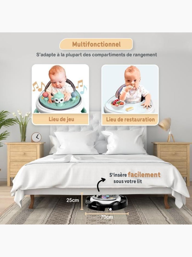 Trotteur bébé - babywalker 3-en-1 évolutif avec set de jeux - twinky Noir - Kiabi