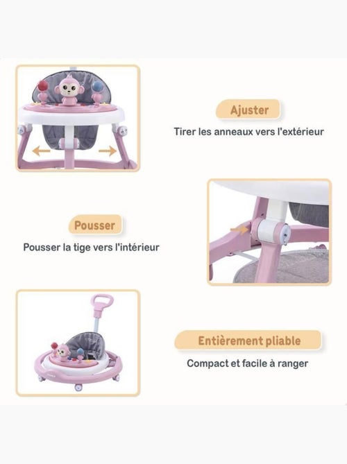 Trotteur bébé - babywalker 3-en-1 évolutif avec set de jeux - twinky - Kiabi Trotteur bébé - babywalker 3-en-1 évolutif avec set de jeux - twinky - Kiabi