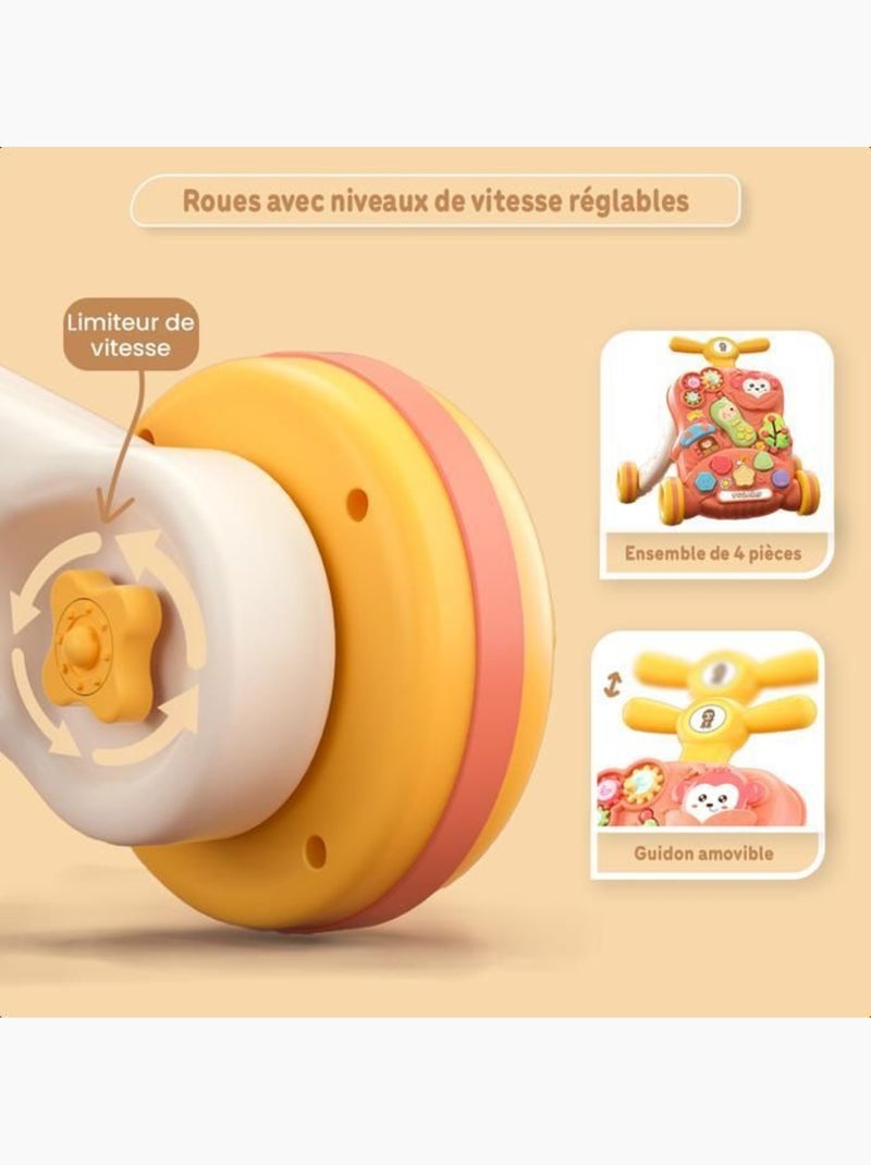 Trotteur bébé - babywalker move avec jeu et téléphone - twinky Bleu - Kiabi