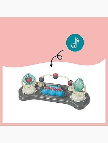 Trotteur bébé 2-en-1 évolutif musical - Réglable et compact, Zinc 'Babymoov'