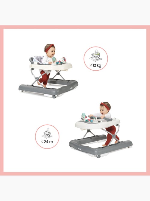 Trotteur bébé 2-en-1 évolutif musical - Réglable et compact, Zinc 'Babymoov' - Kiabi