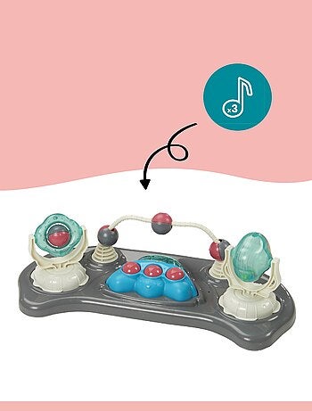 Trotteur bébé 2-en-1 évolutif musical - Réglable et compact, Zinc 'Babymoov'