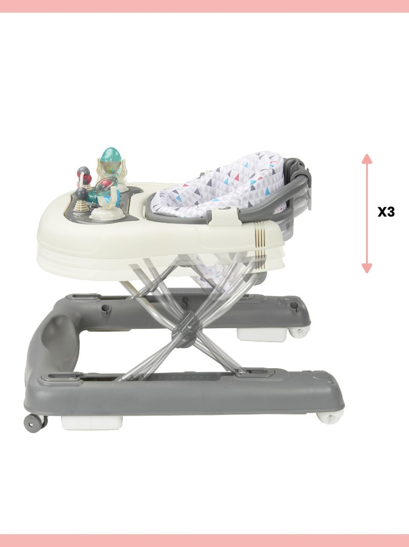 Trotteur bébé 2-en-1 évolutif musical - Réglable et compact, Zinc 'Babymoov' N/A - Kiabi