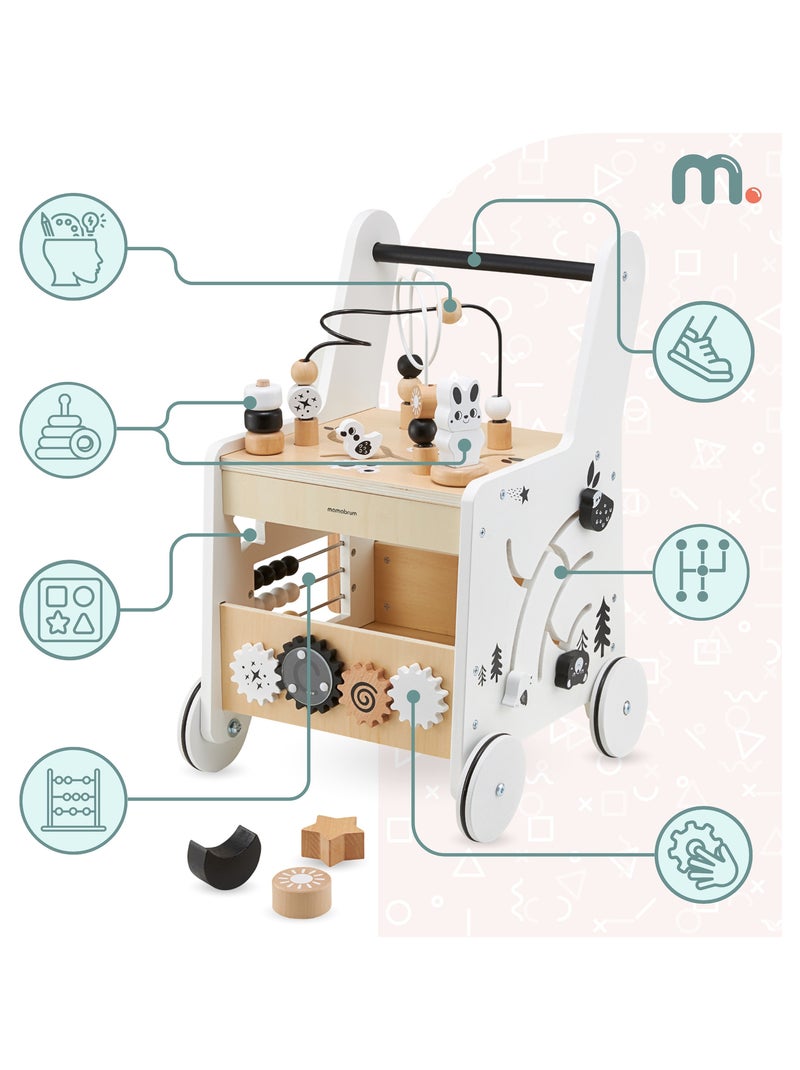 Trotteur Bébé Bois, Table D'activité Poignée Confortable, Roues Antidérapantes N/A - Kiabi