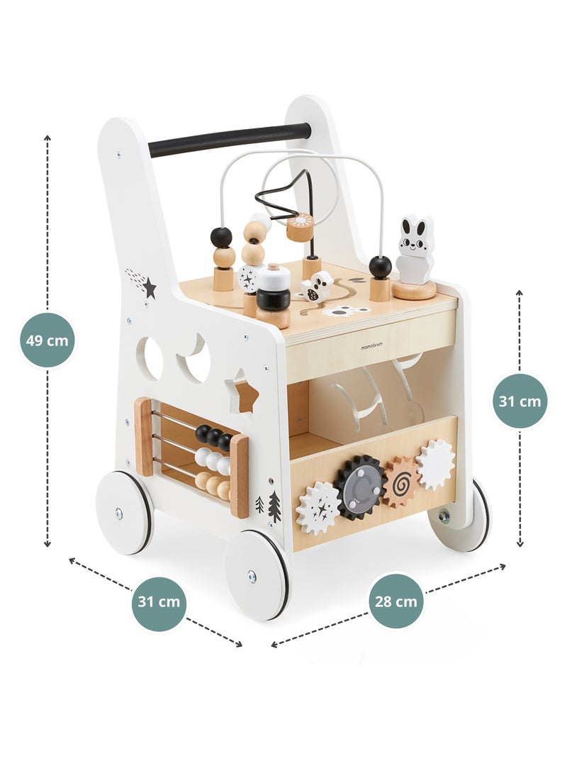 Trotteur Bébé Bois, Table D'activité Poignée Confortable, Roues Antidérapantes N/A - Kiabi