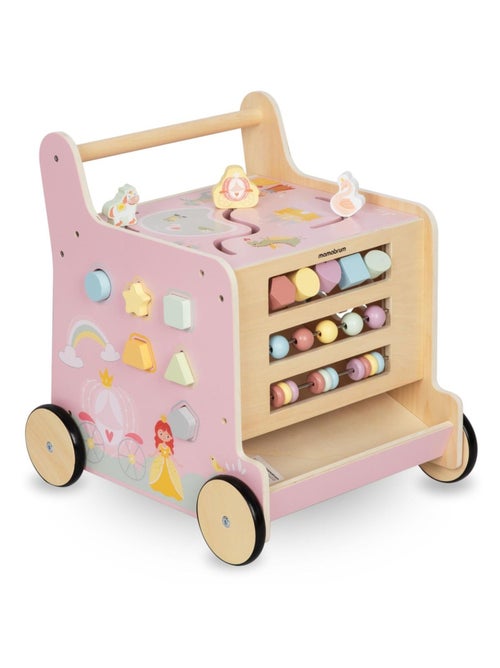 Trotteur Bébé en Bois, Jouet Éducatif Montessori, Trieur, Boulier, Chiffres, Roues Antidérapantes - Kiabi