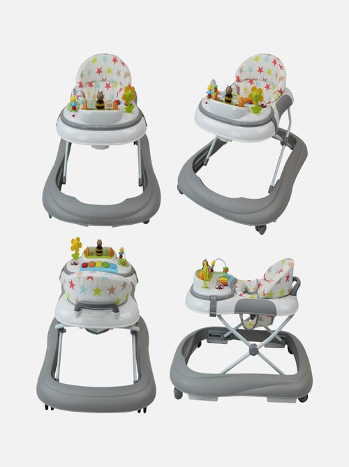 Trotteur bébé évolutif musical pliable réglable en hauteur - Monsieur Bébé - Kiabi